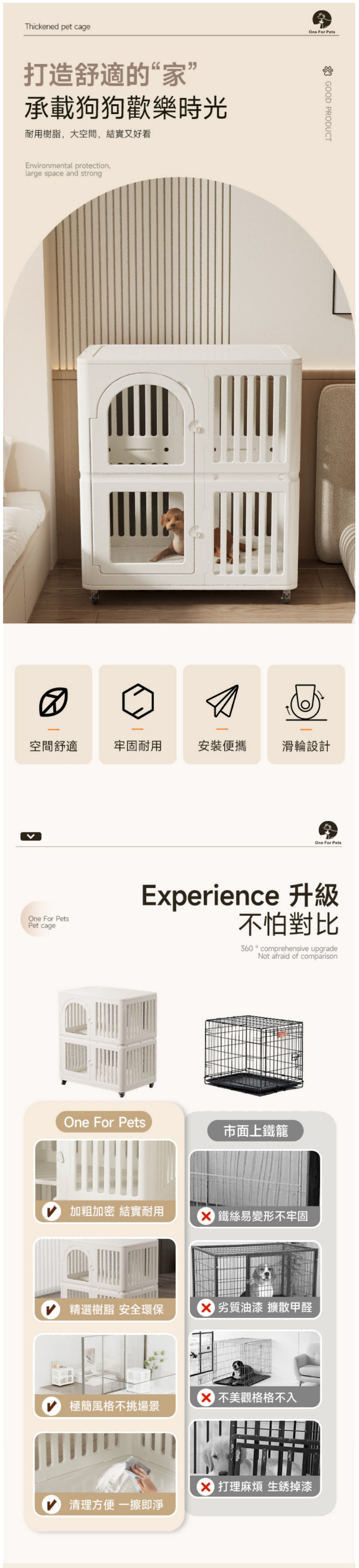 One for Pets 雙層寵物别墅籠